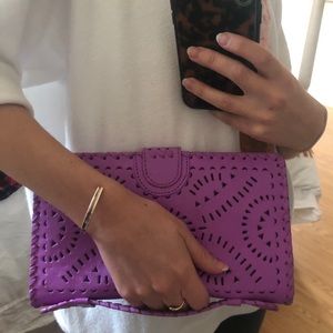 Cleobella purple clutch